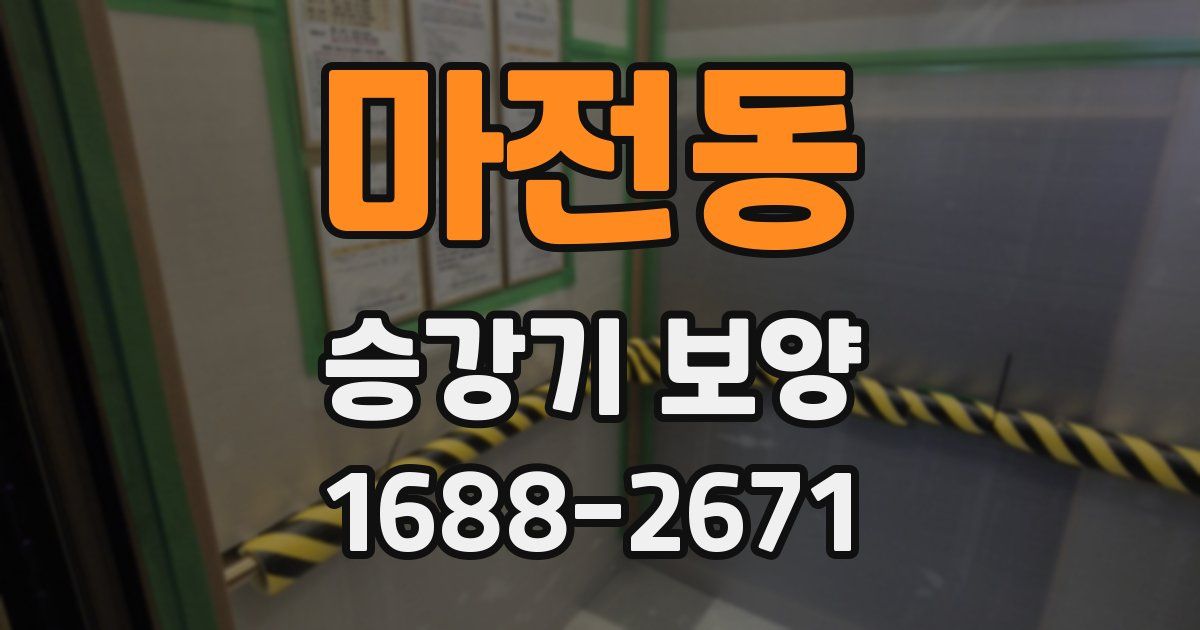 마전동 승강기 보양