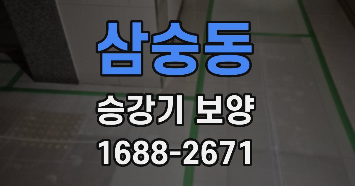 삼숭동 승강기 보양