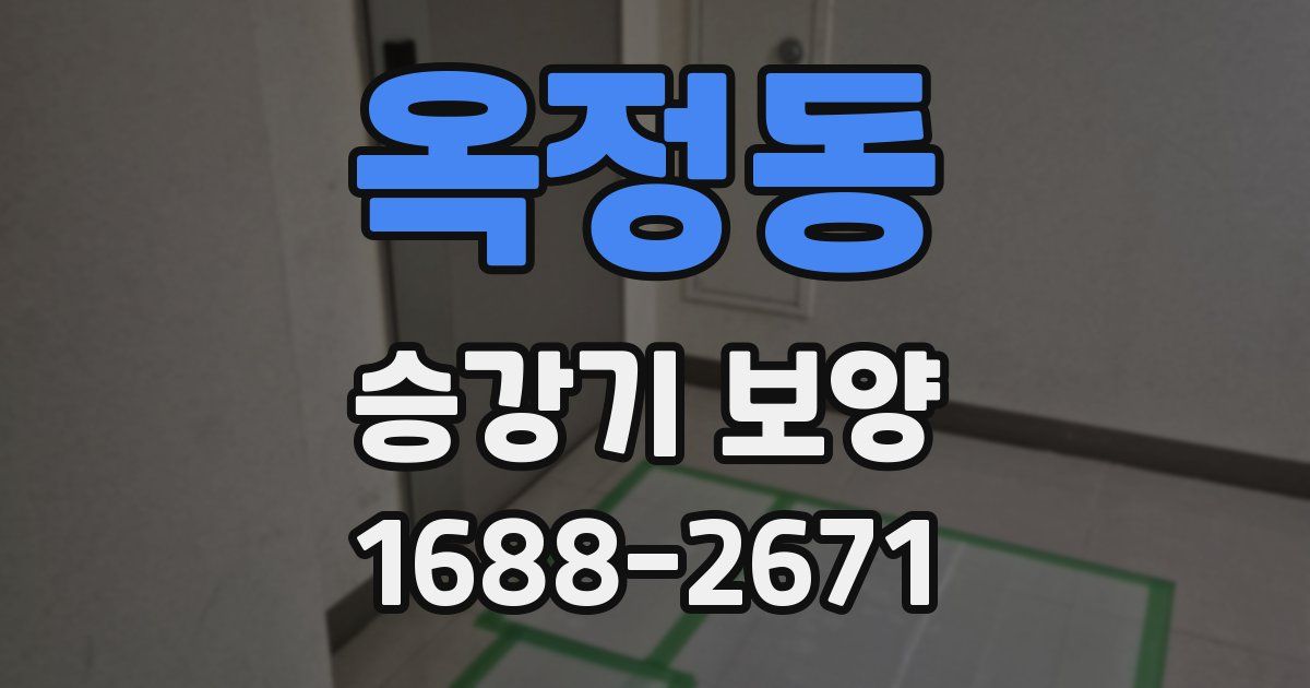 옥정동 승강기 보양