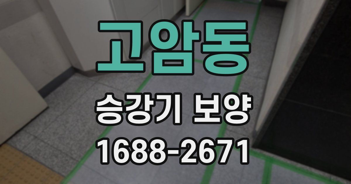 고암동 승강기 보양
