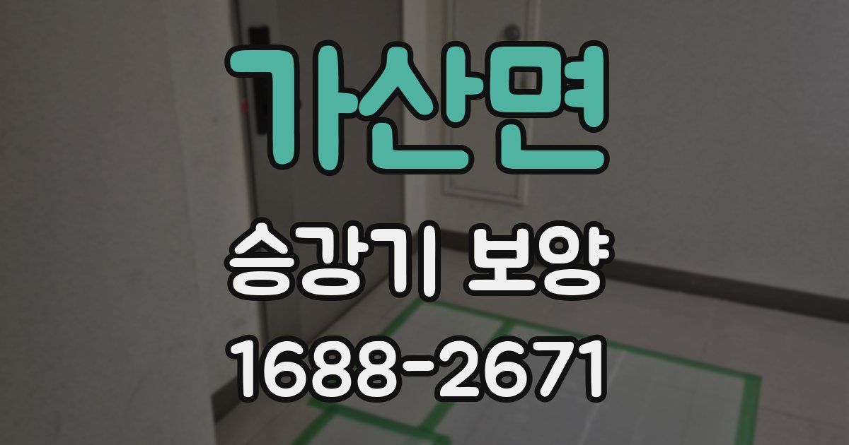 가산면 승강기 보양