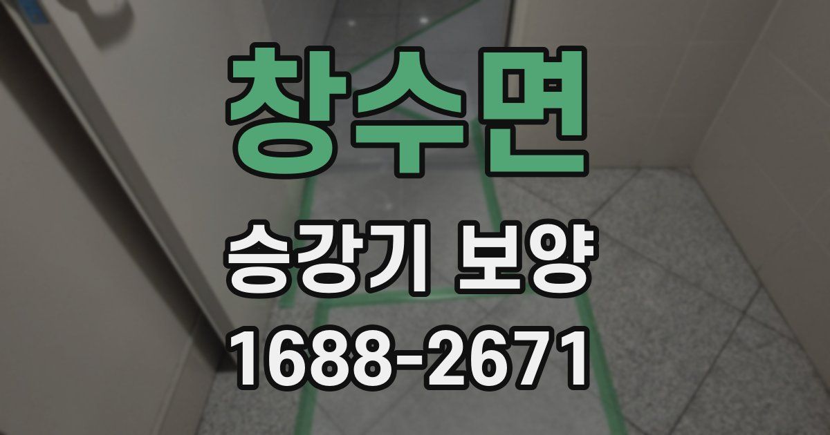 창수면 승강기 보양