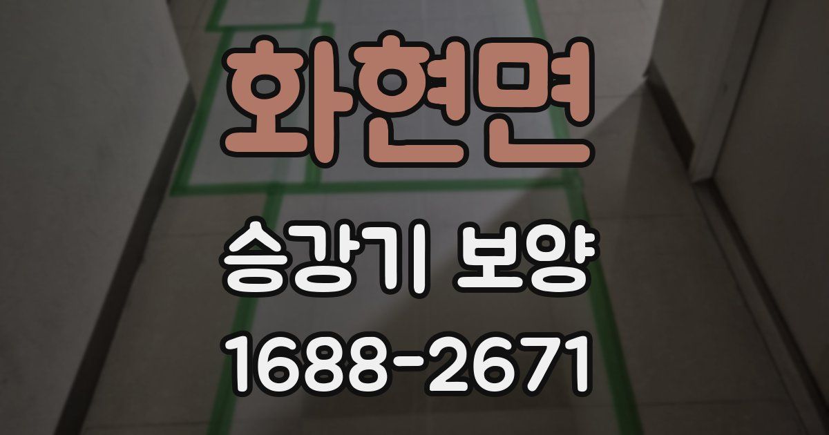 화현면 승강기 보양