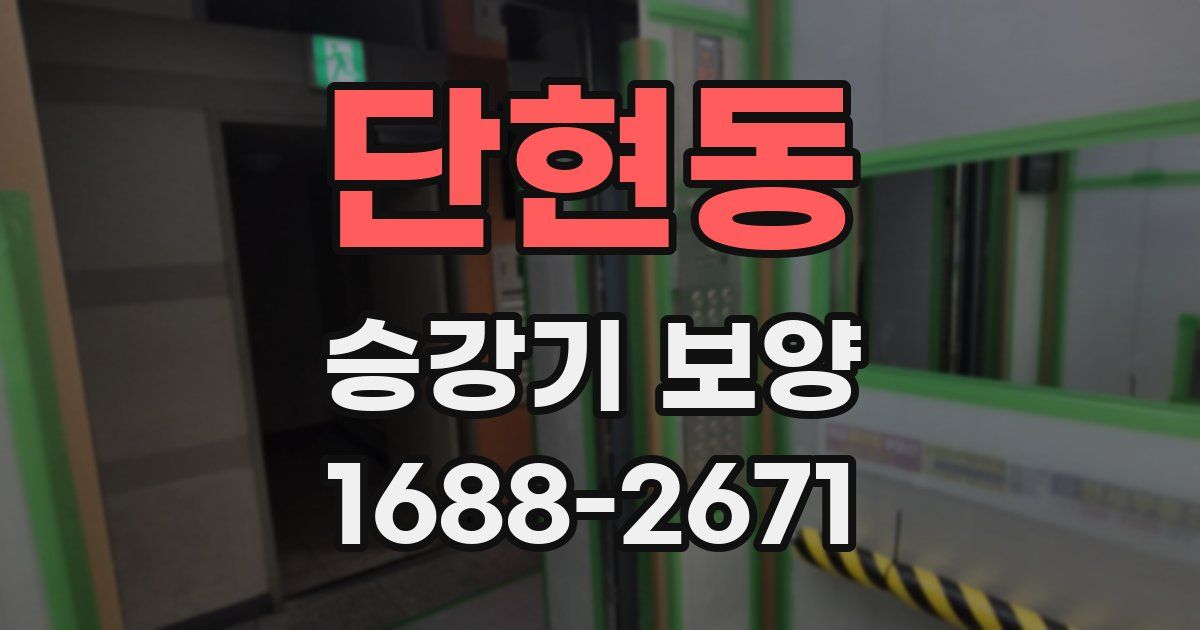 단현동 승강기 보양