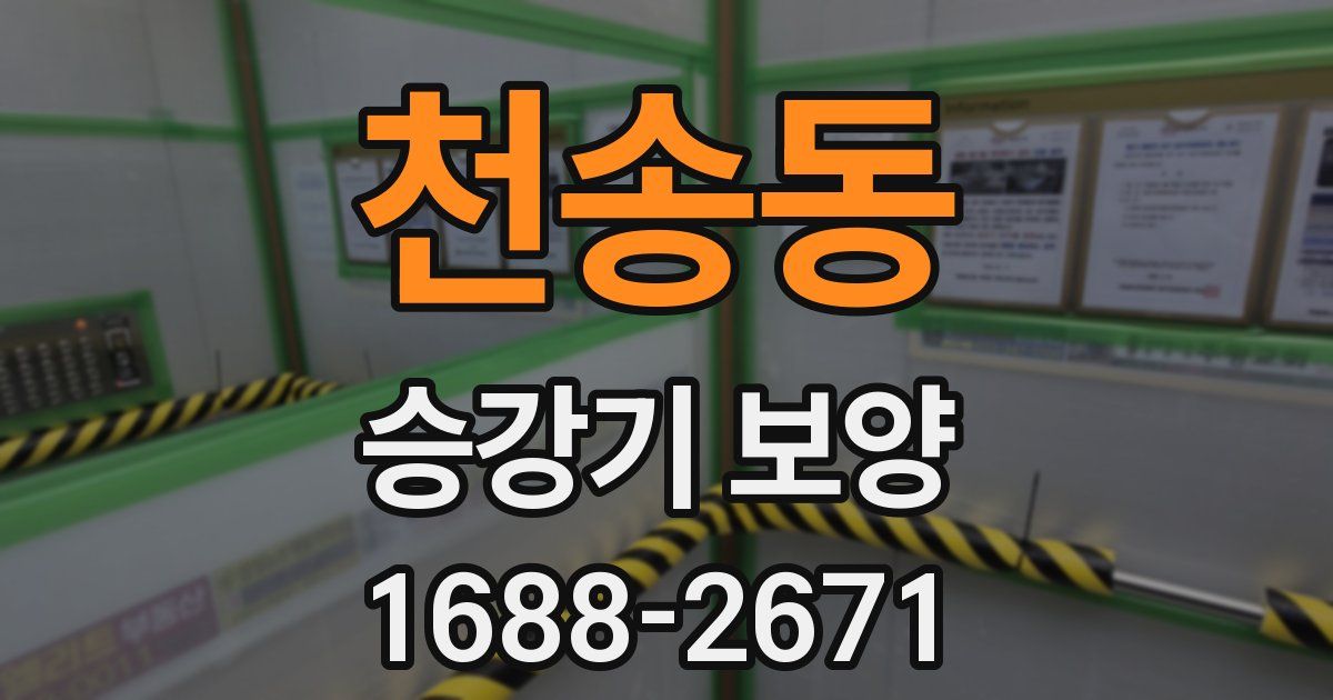 천송동 승강기 보양