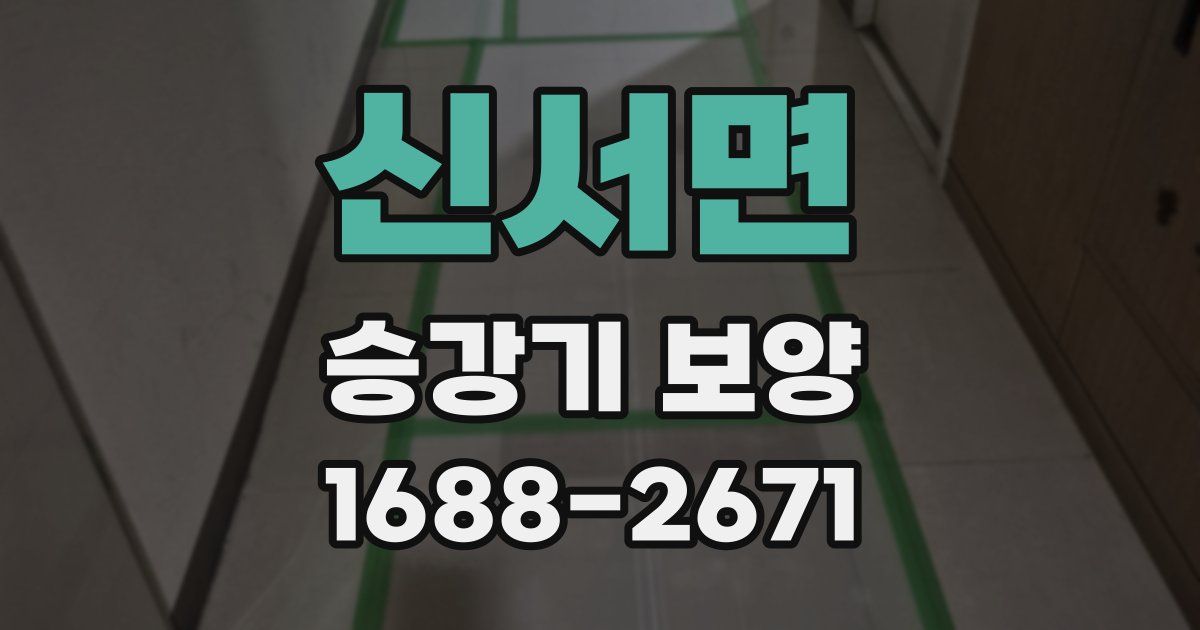 신서면 승강기 보양