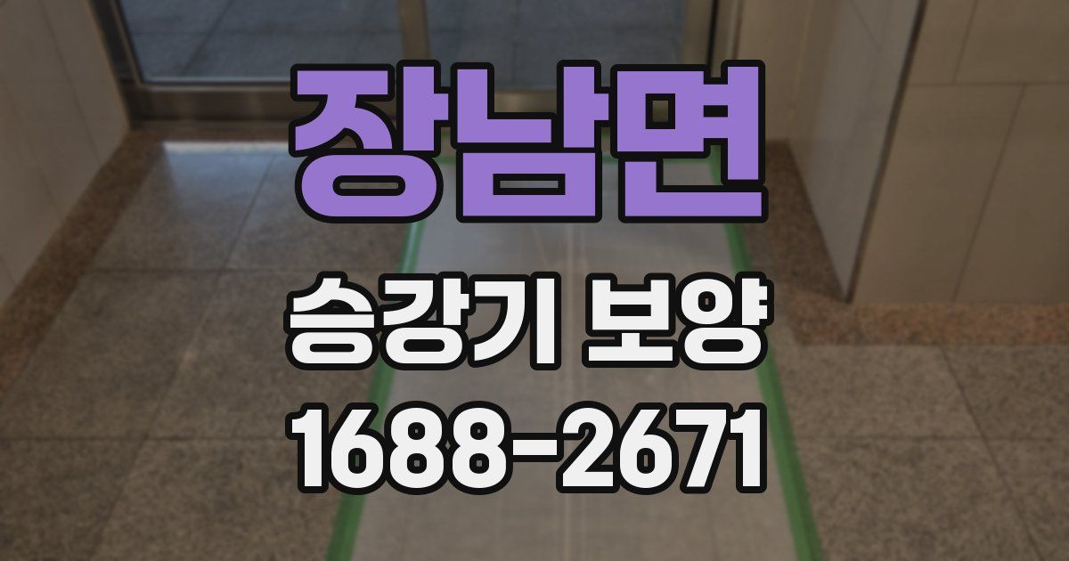 장남면 승강기 보양