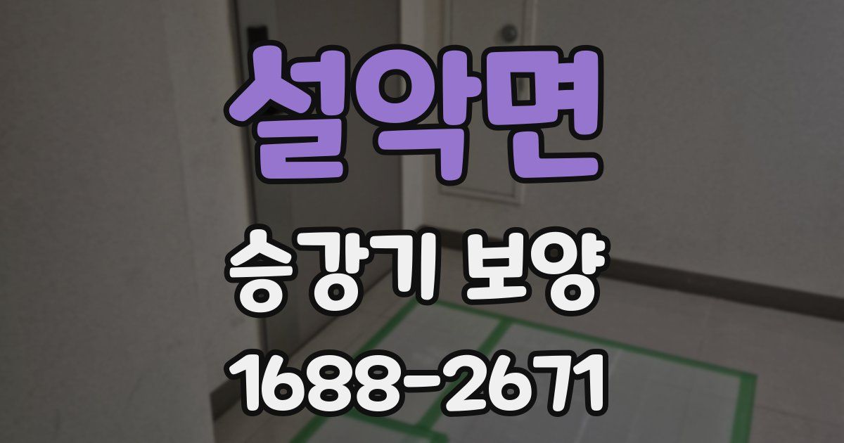 설악면 승강기 보양