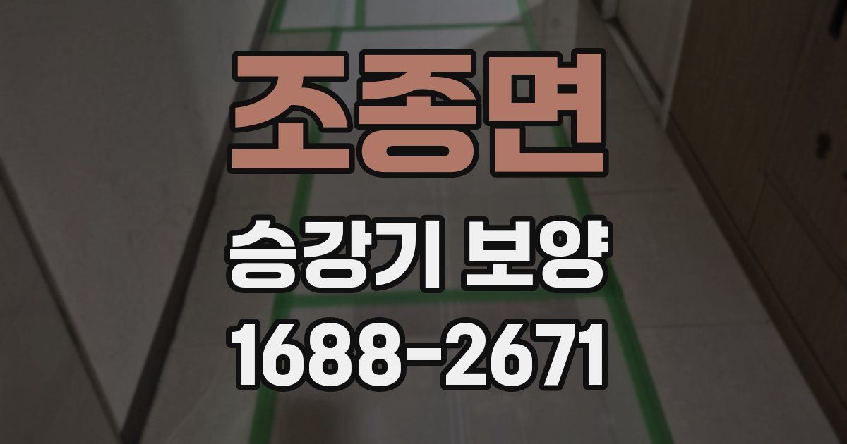 조종면 승강기 보양
