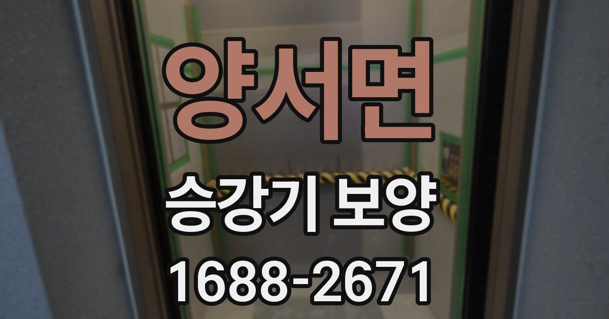 양서면 승강기 보양