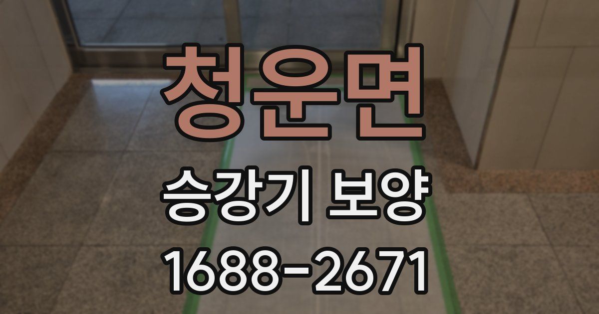 청운면 승강기 보양