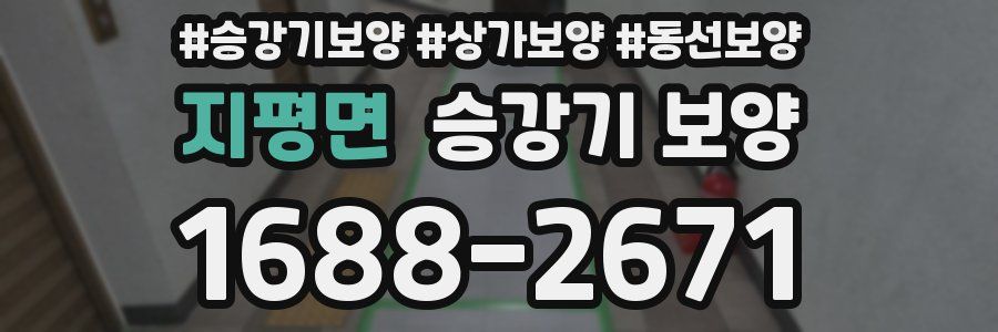 지평면 승강기 보양