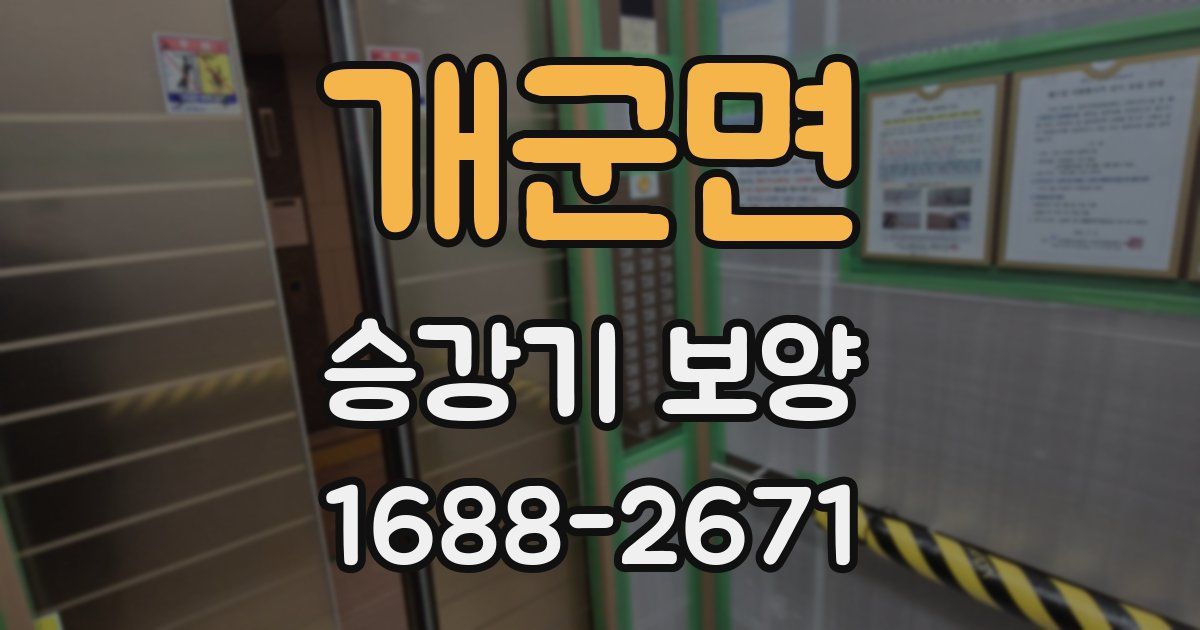 개군면 승강기 보양