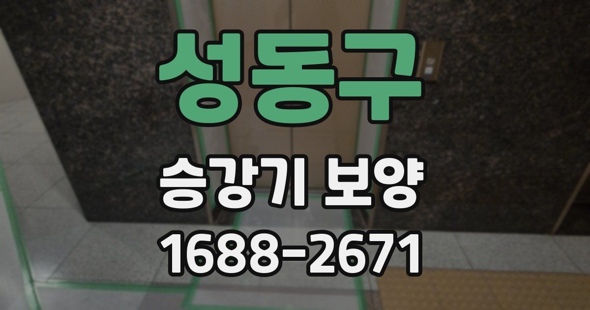 성동구 승강기 보양