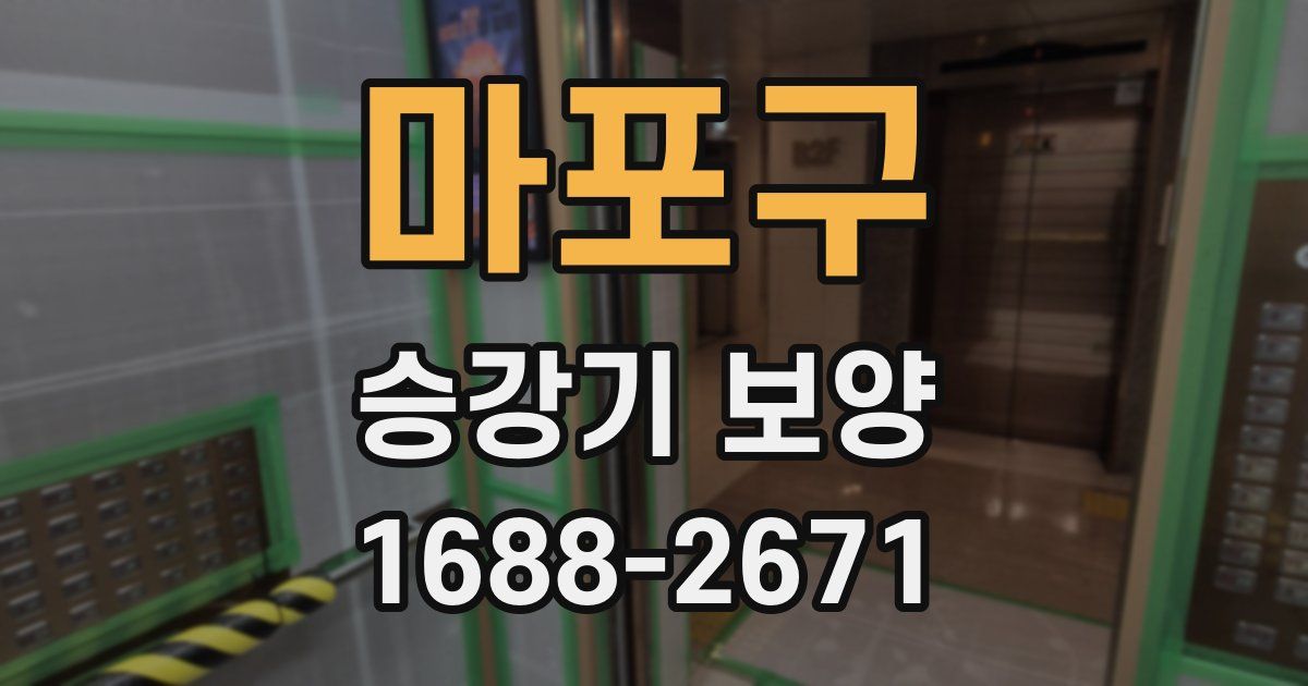 마포구 승강기 보양