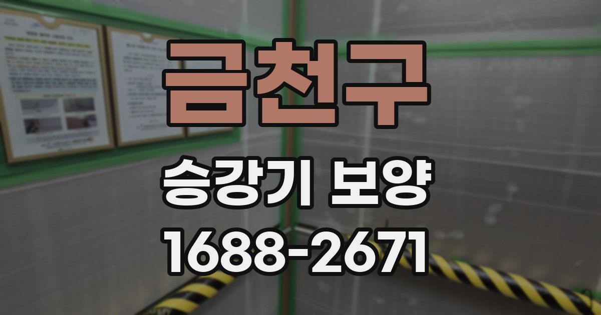 금천구 승강기 보양