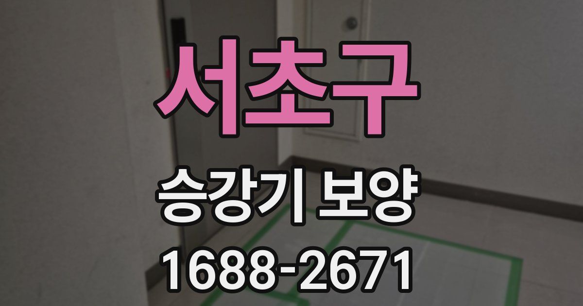 서초구 승강기 보양