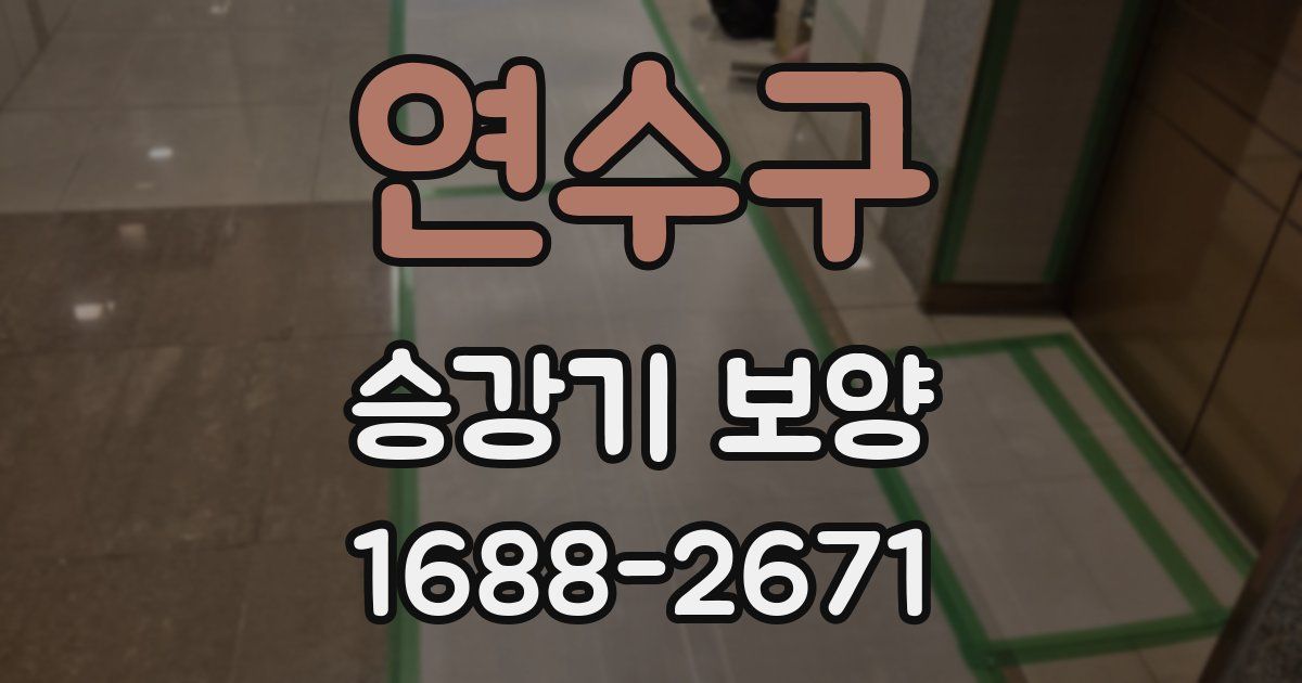 연수구 승강기 보양