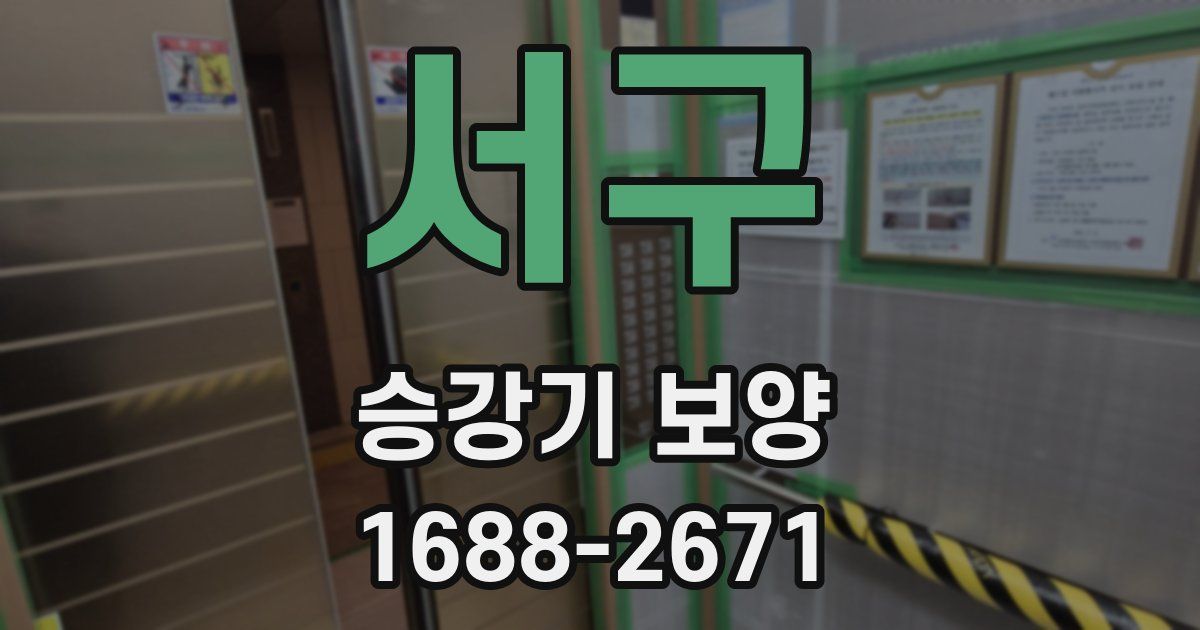 서구 승강기 보양
