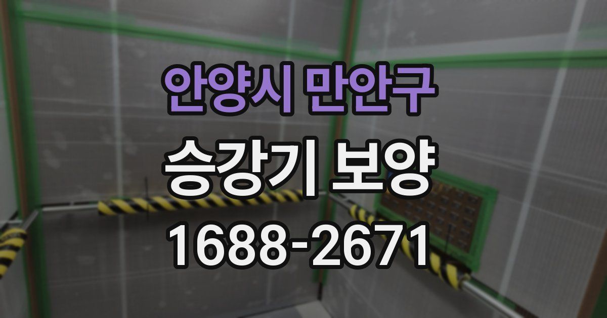 안양시 만안구 승강기 보양