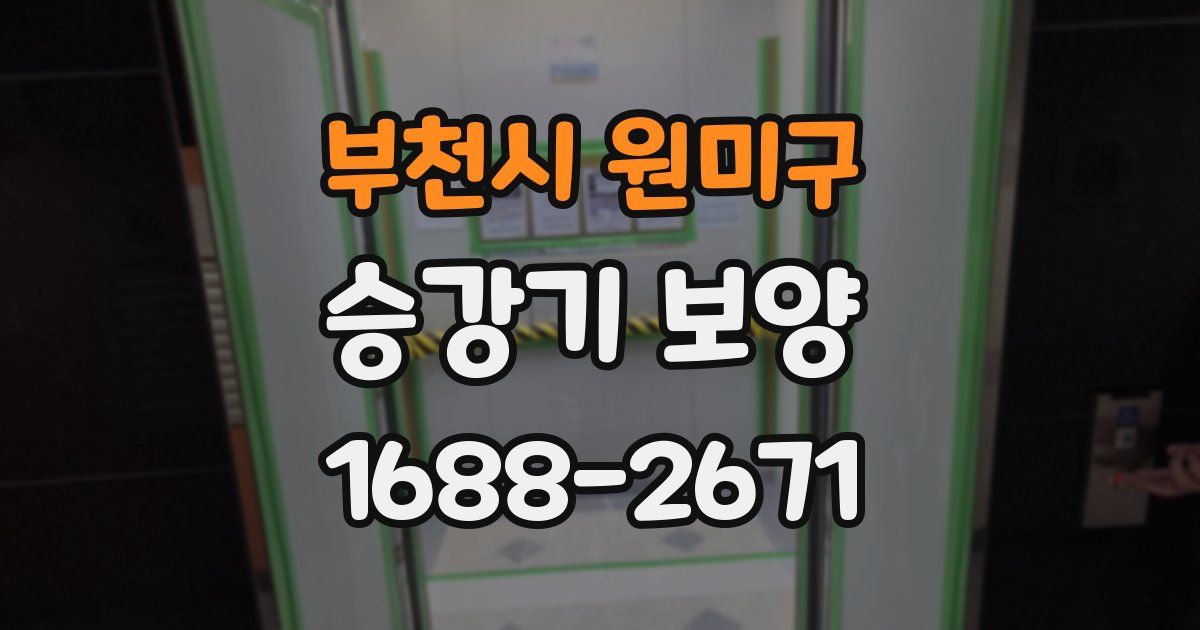 부천시 원미구 승강기 보양