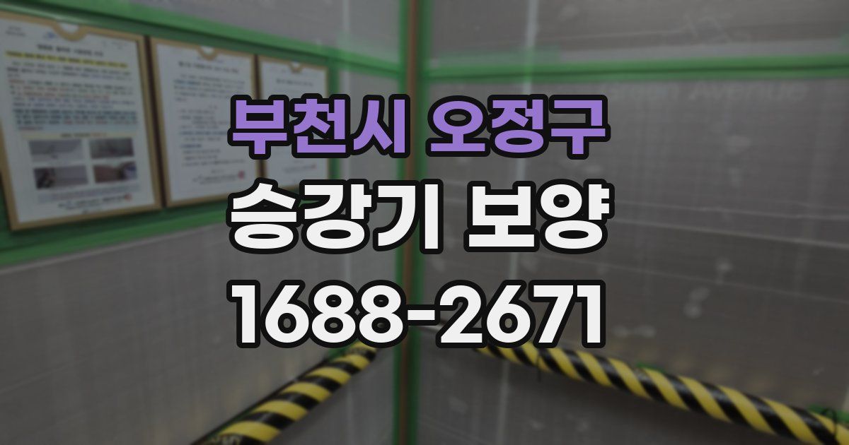 부천시 오정구 승강기 보양