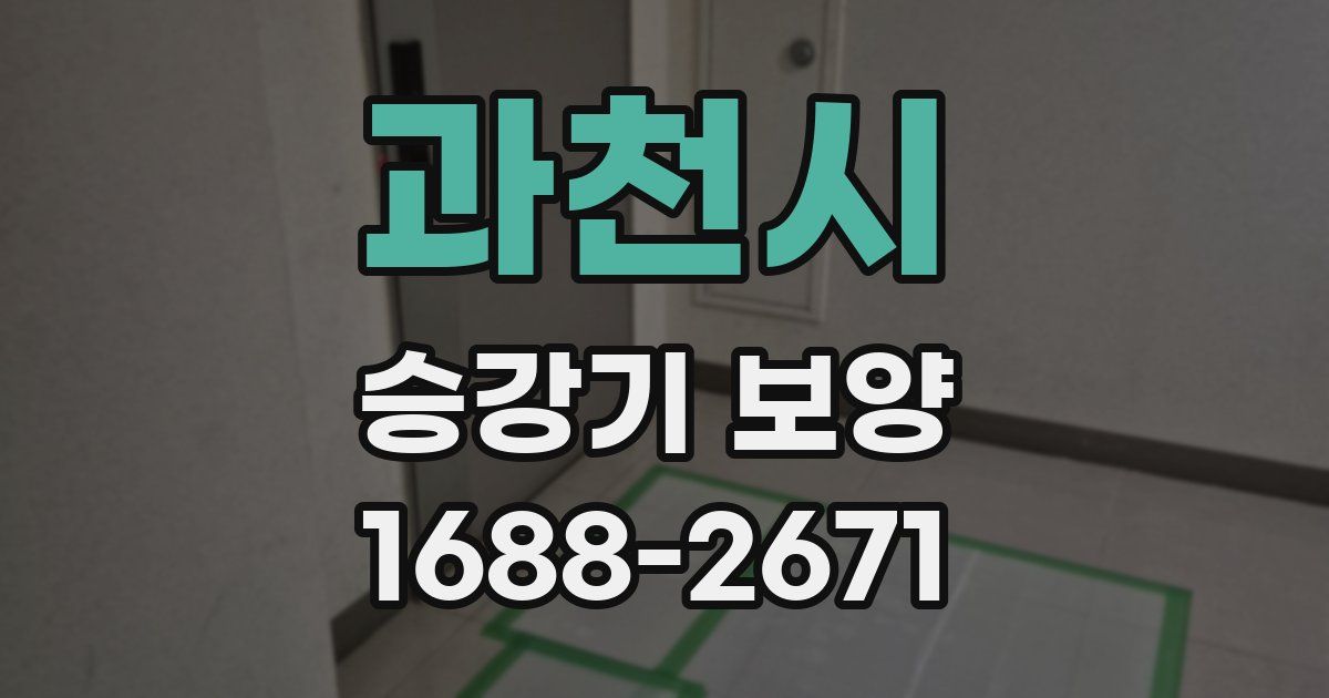 과천시 승강기 보양