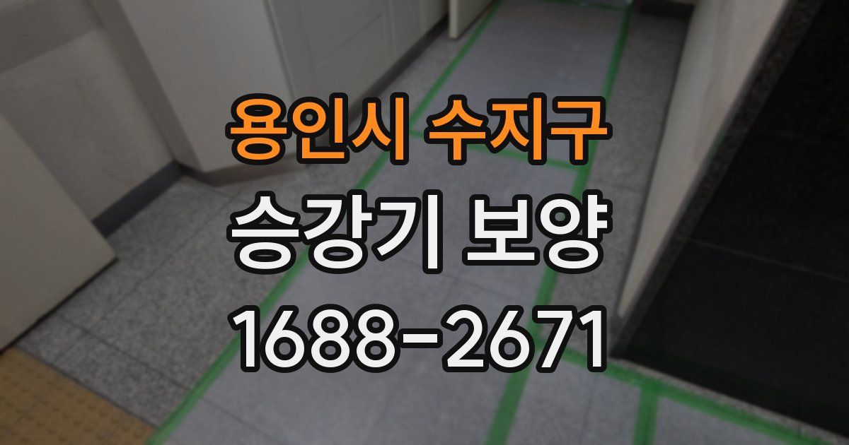 용인시 수지구 승강기 보양