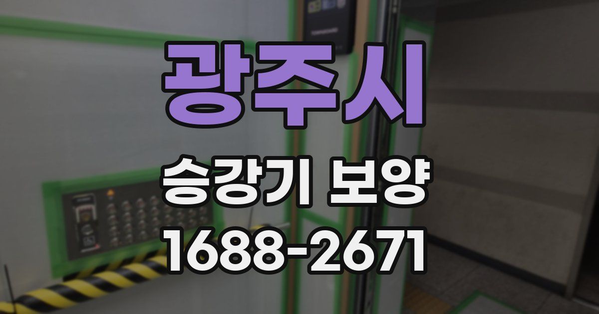 광주시 승강기 보양