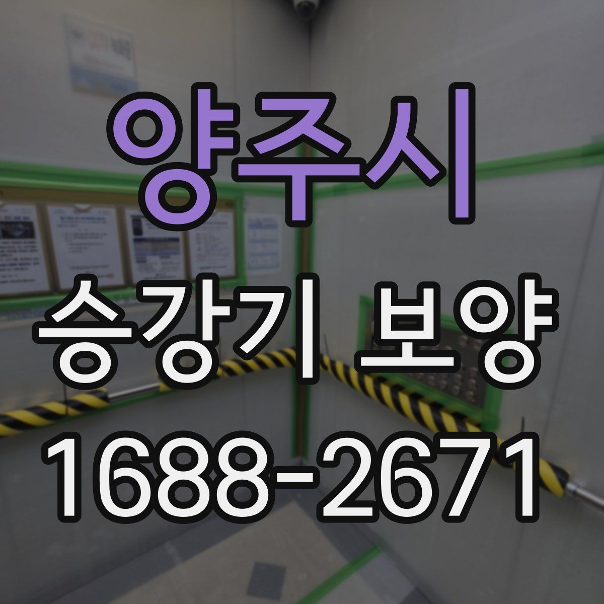 양주시 승강기 보양 대상이 되는 구역은 어디인가