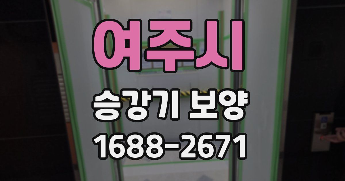 여주시 승강기 보양
