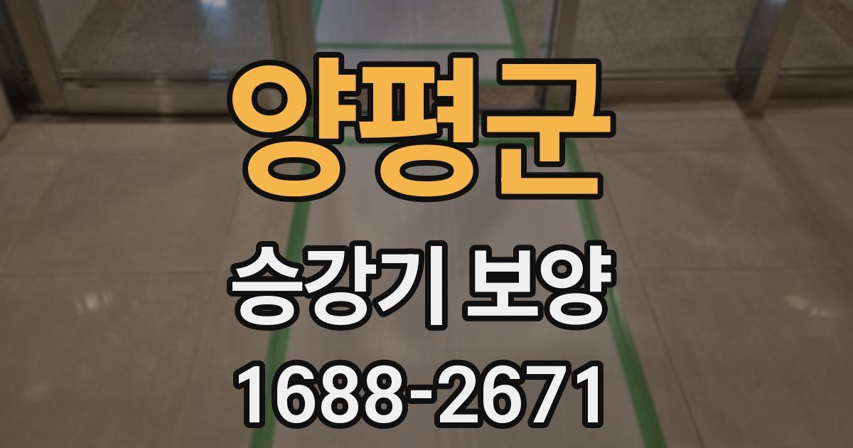 양평군 승강기 보양