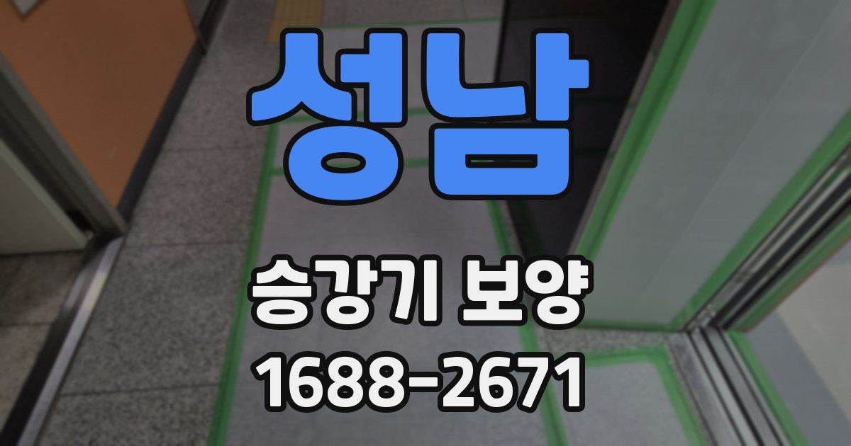 성남 승강기 보양