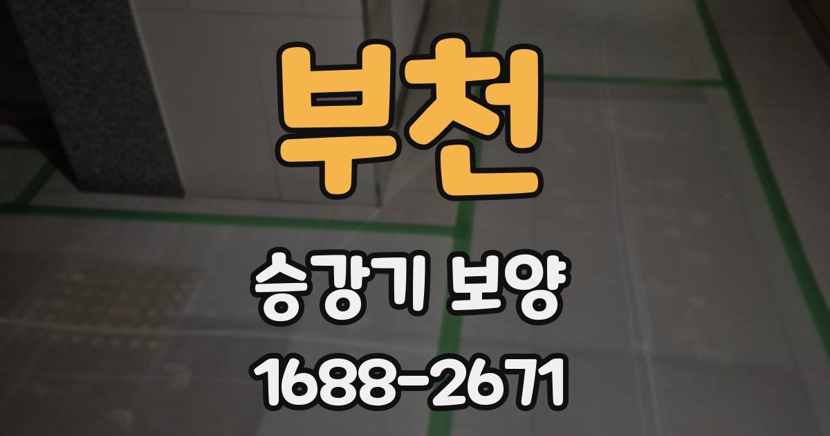 부천 승강기 보양