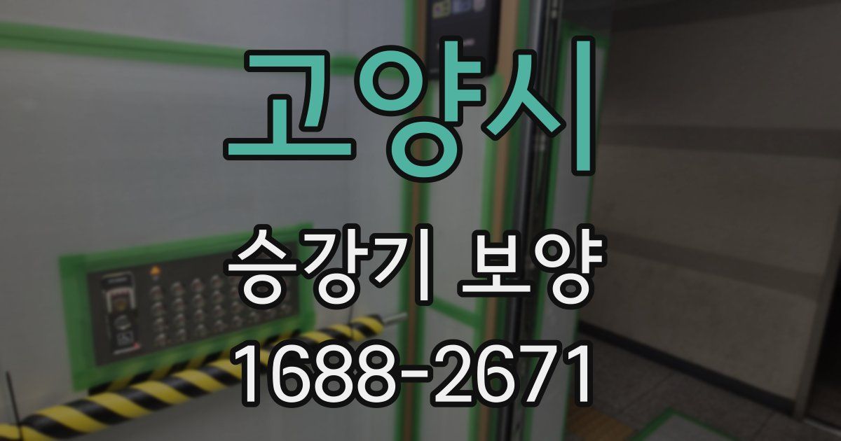 고양시 승강기 보양