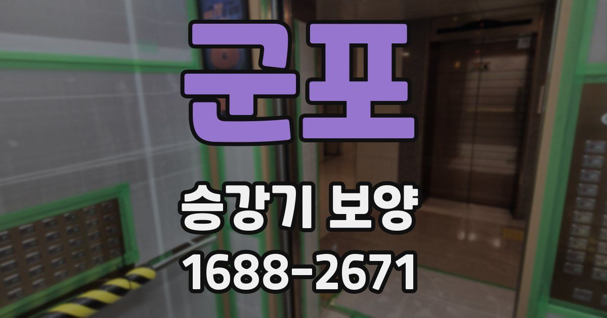 군포 승강기 보양