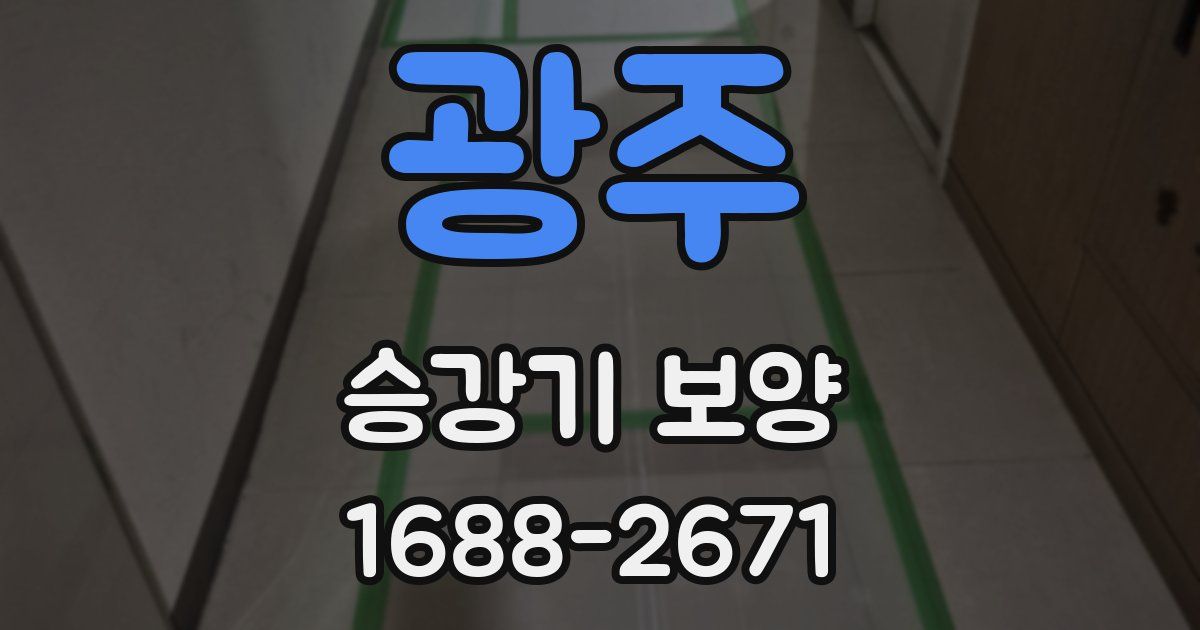 광주 승강기 보양