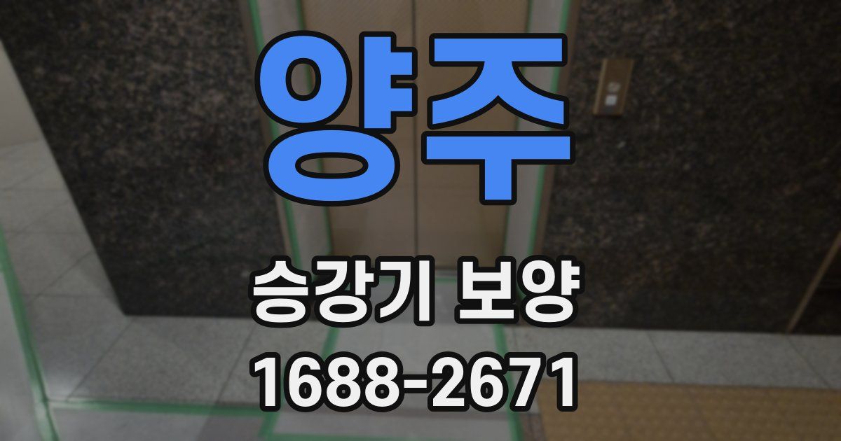 양주 승강기 보양