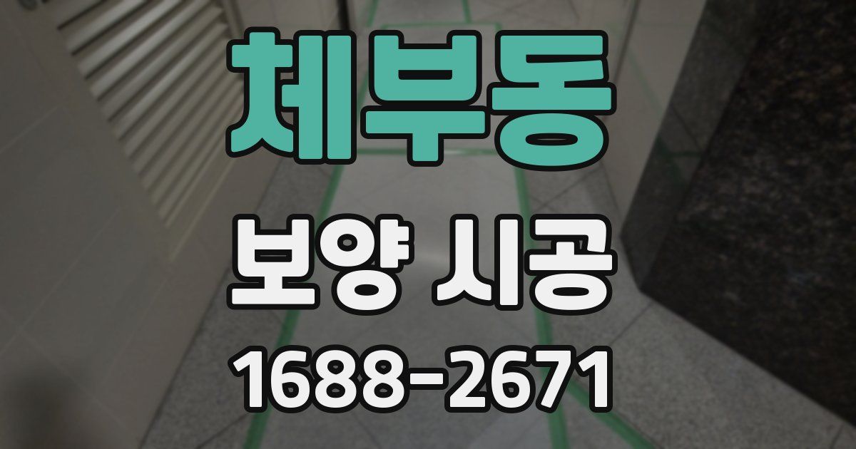 체부동 보양 시공