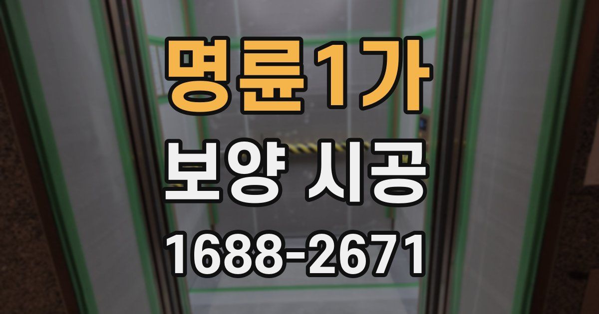 명륜1가 보양 시공