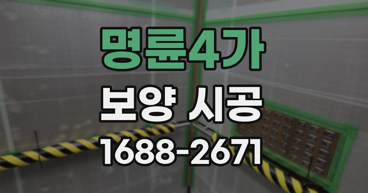 명륜4가 보양 시공