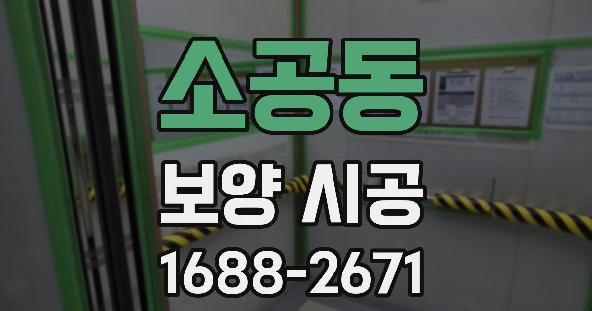 소공동 보양 시공