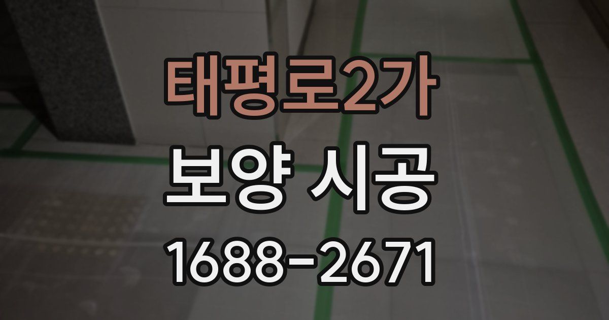 태평로2가 보양 시공