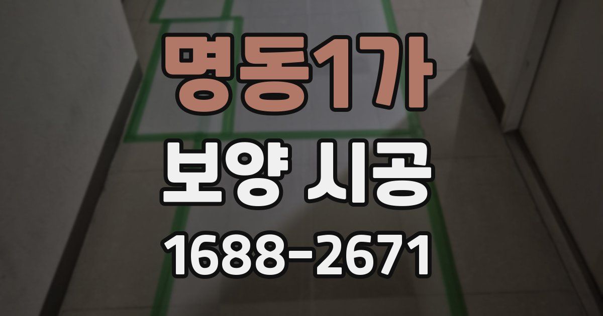 명동1가 보양 시공