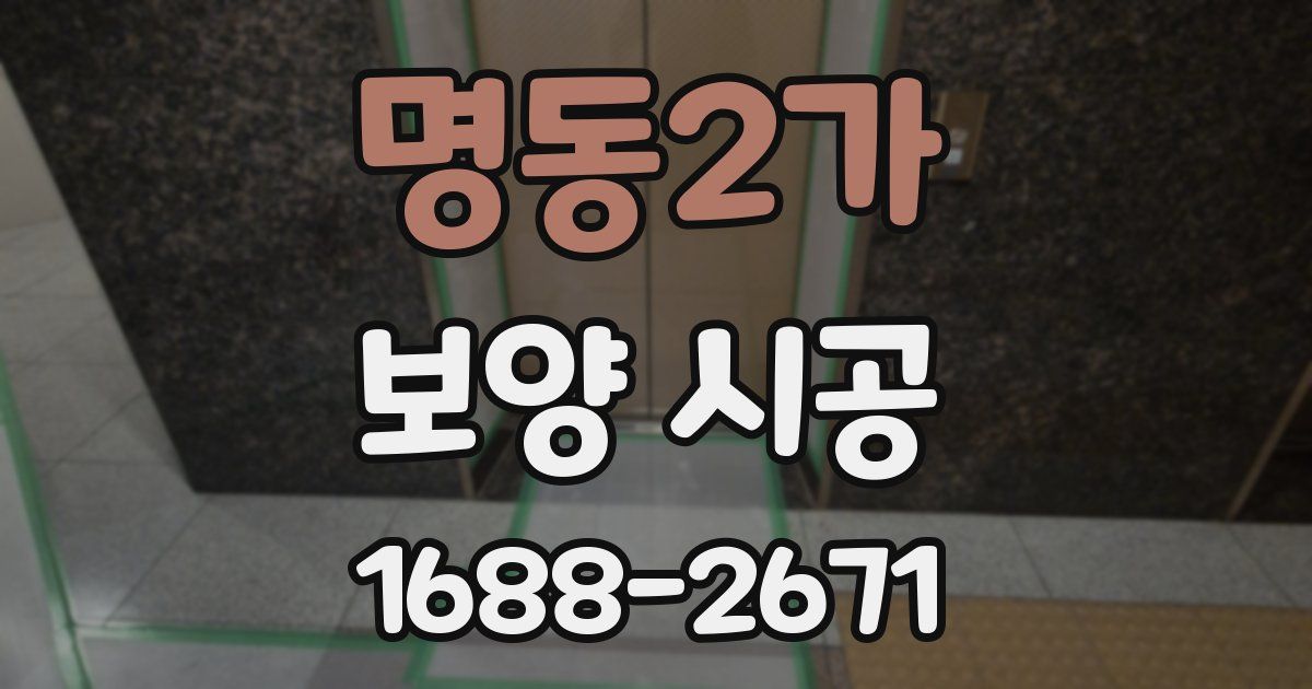 명동2가 보양 시공