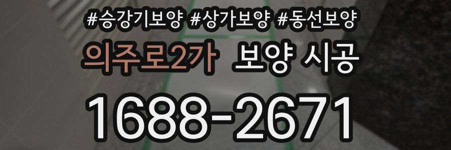 의주로2가 보양 시공