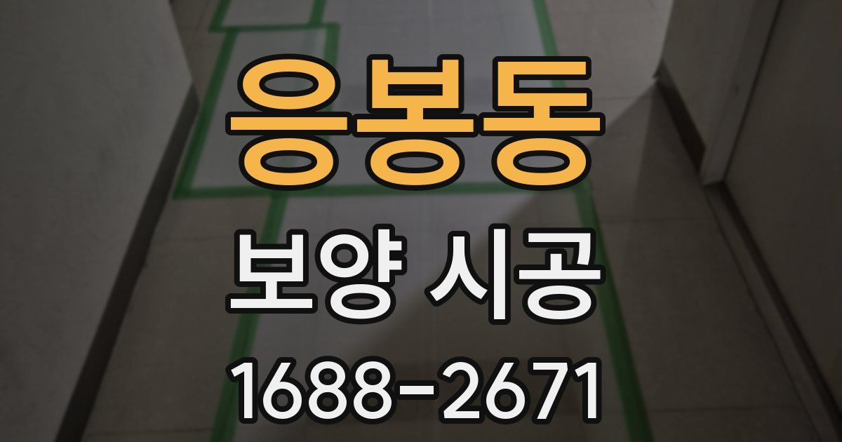 응봉동 보양 시공