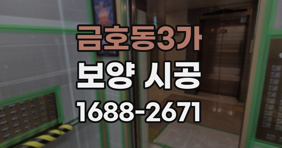 금호동3가 보양 시공
