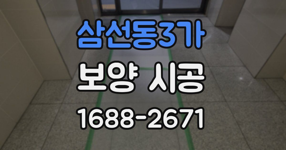 삼선동3가 보양 시공