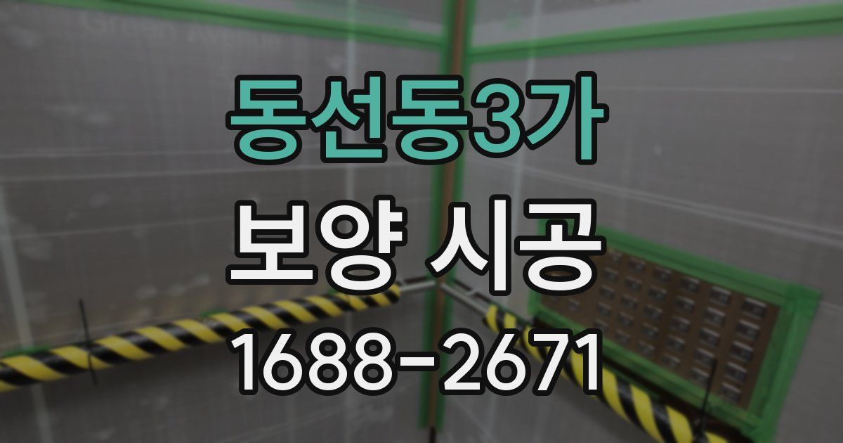 동선동3가 보양 시공